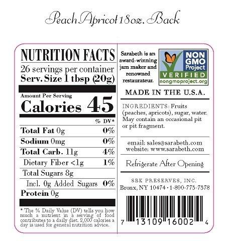 Sarabeth's Sarabeth's Legendary Peach-Apricot Spreadable Fruit - 18 oz - Pack of 2
