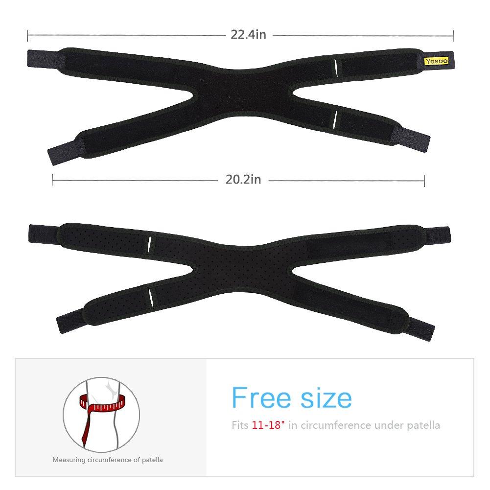 Yosoo Health Gear Patella Tendon Knee Strap, Adjustable Knee Support Brace for Men and Women, Neoprene Orthopaedic Knee Bandages for Running, Arthritis, Jumper, Tennis Injury Recovery