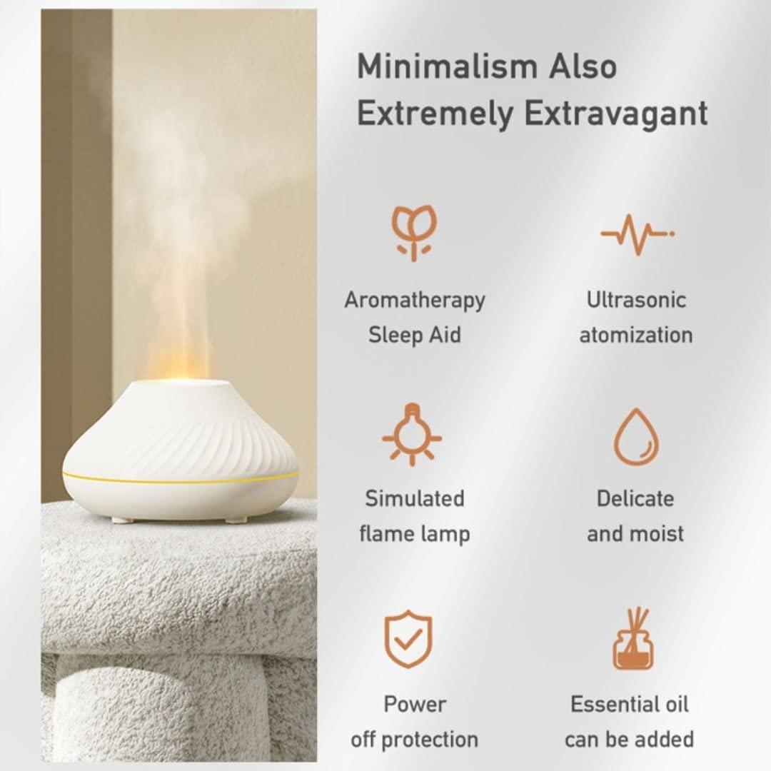 Generic Flame Fire Humidifier and Aromatherapy Diffuser (Black)