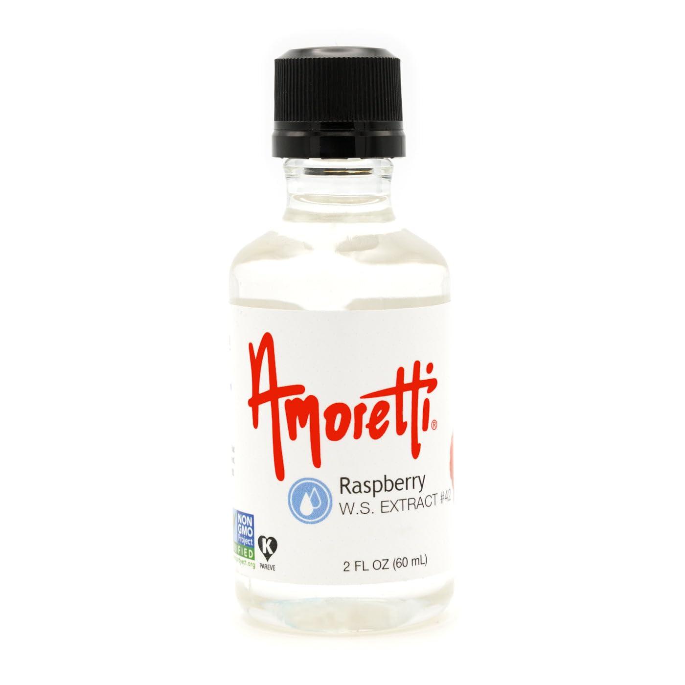 Amoretti Amoretti - Raspberry Extract Water Soluble 2 oz - Highly Concentrated & Perfect For Pastry, Savory, Brewing, and more, Preservative Free, Vegan, Kosher Pareve, Keto Friendly