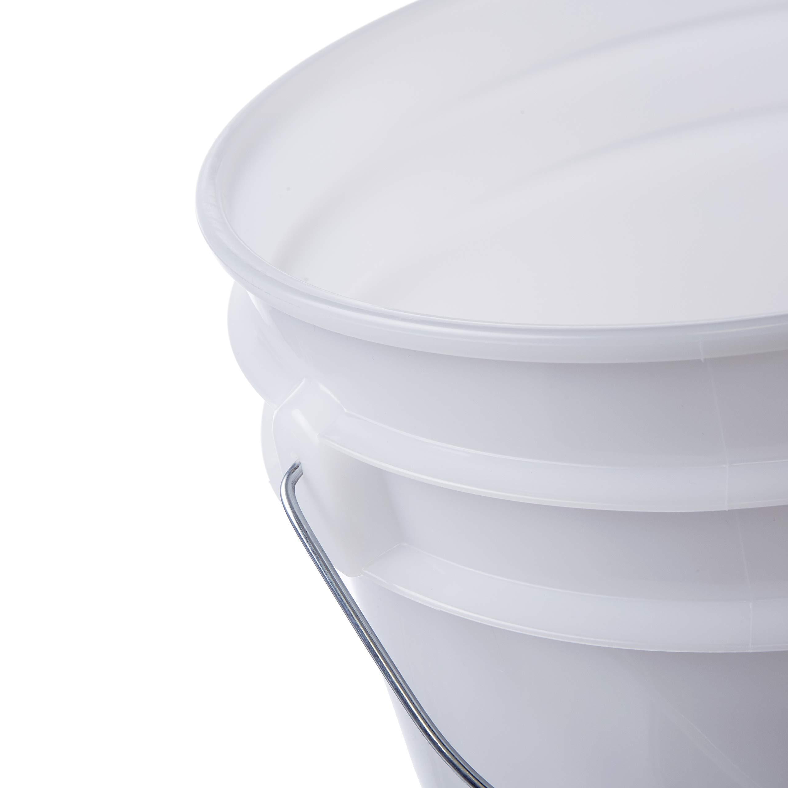 HE HUDSON EXCHANGE Letica Premium 3.5 Gallon Bucket, HDPE, Natural, 144 Pack
