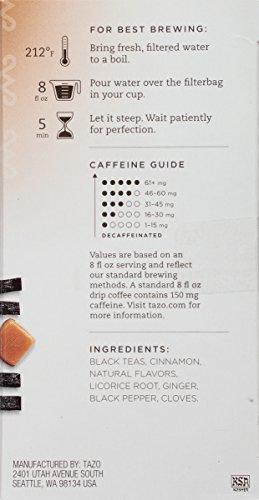 TAZO Tazo, Tea Vanilla Caramel Chai Filterbags, 20 Count