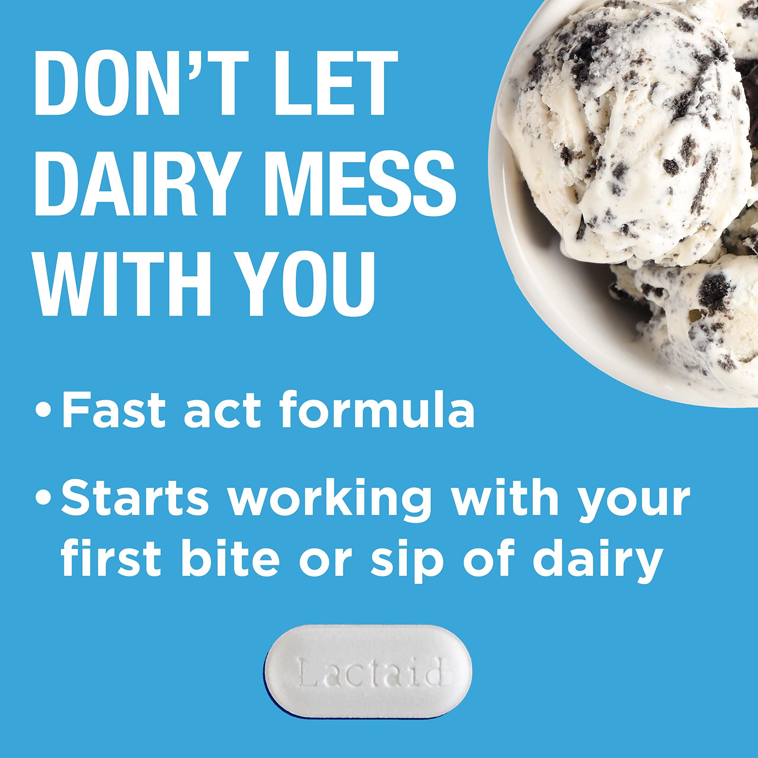 Lactaid Lactaid Fast Act Lactose Intolerance Relief Caplets with Lactase Enzyme & Original Strength Lactose Intolerance Relief Caplets with Natural Lactase Enzyme