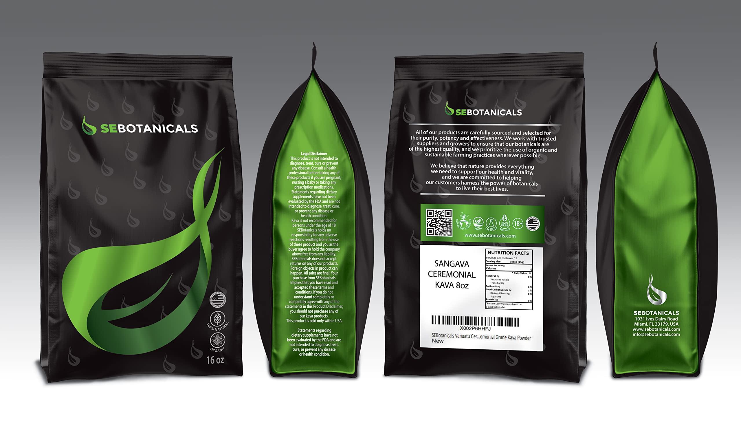 SeBotanicals SEBotanicals Vanuatu Sangava Ceremonial Kava Tea Powder (8oz) 1 pouch - Vanuatu Kava - Kava Powder - Sangava Ceremonial Grade Kava