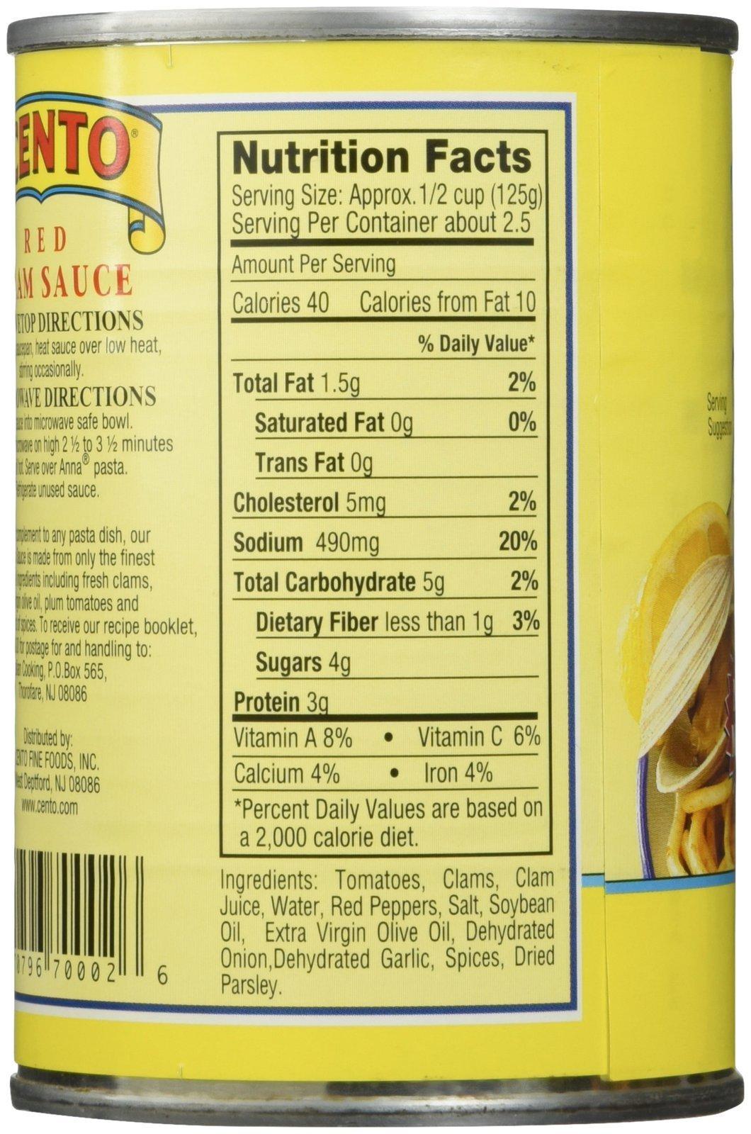 Cento Cento Foods Red Clam Sauce 10.5 Oz, 10.5 OZ