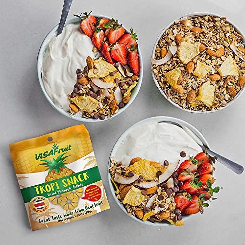 Tropi Snack TropiSnack Simply Natural Dried Pineapple Tidbits No Sugar Added Gluten Free Fat free Vegan Kosher 6 pack 1.76 oz each