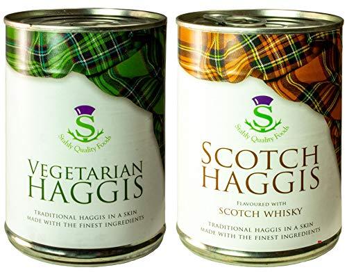 I LUV LTD 2 Pack Scottish Vegetarian Haggis and Scotch Whisky Haggis in a Can - Canned Haggis Food Scottish Gifts Scotland's National Dish