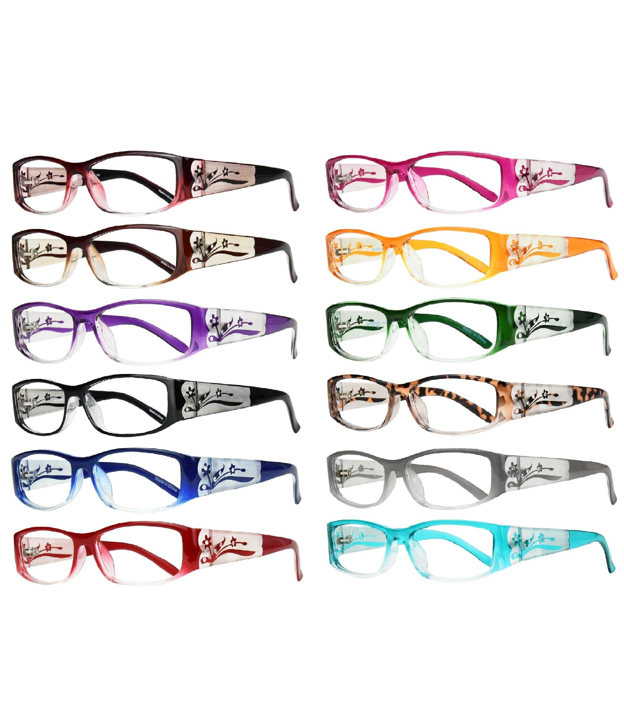 EYEBOGO EYEBOGO Kaylee Stylish Reading Glasses for Women (12-Pack, 4.00)