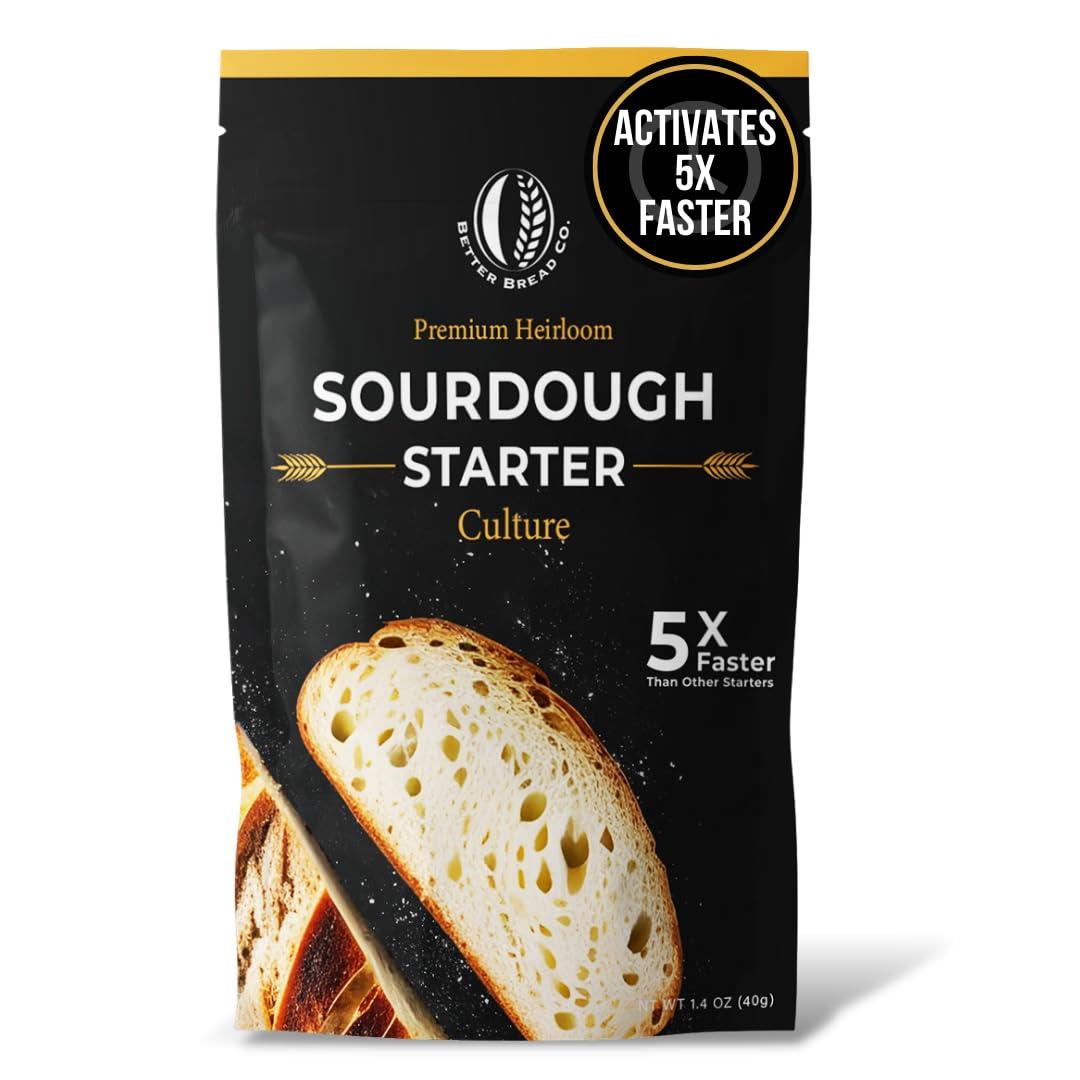 So Blessed Better Bread Premium Heirloom Sourdough Starter Culture So Blessed Heirloom Style Freeze Dried Starter Culture for Baking Sourdough Bread | Perfect for Pancakes, Biscuits, Pretzels, & More | Non-GMO Prebiotic Artisan Bread | Made with Organic Ingredi