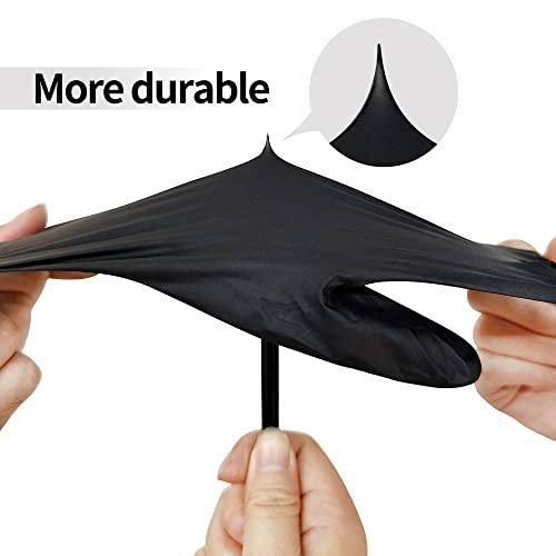 Daddy's Choice Daddy's Choice Purism Black Nitrile Gloves, 4mil, Size Medium, 100 Pcs, Powder-free Latex free