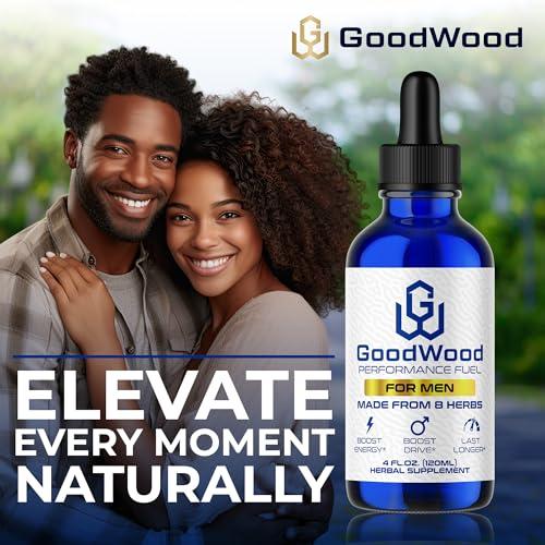 GoodWood GoodWood - Male Liquid Drops - Increases Stamina and Size - Improves Energy, Drive, and Power - for Men Ages 30, 40, 50, 60+ - Made with 8 Herbs and Organic - One Pack