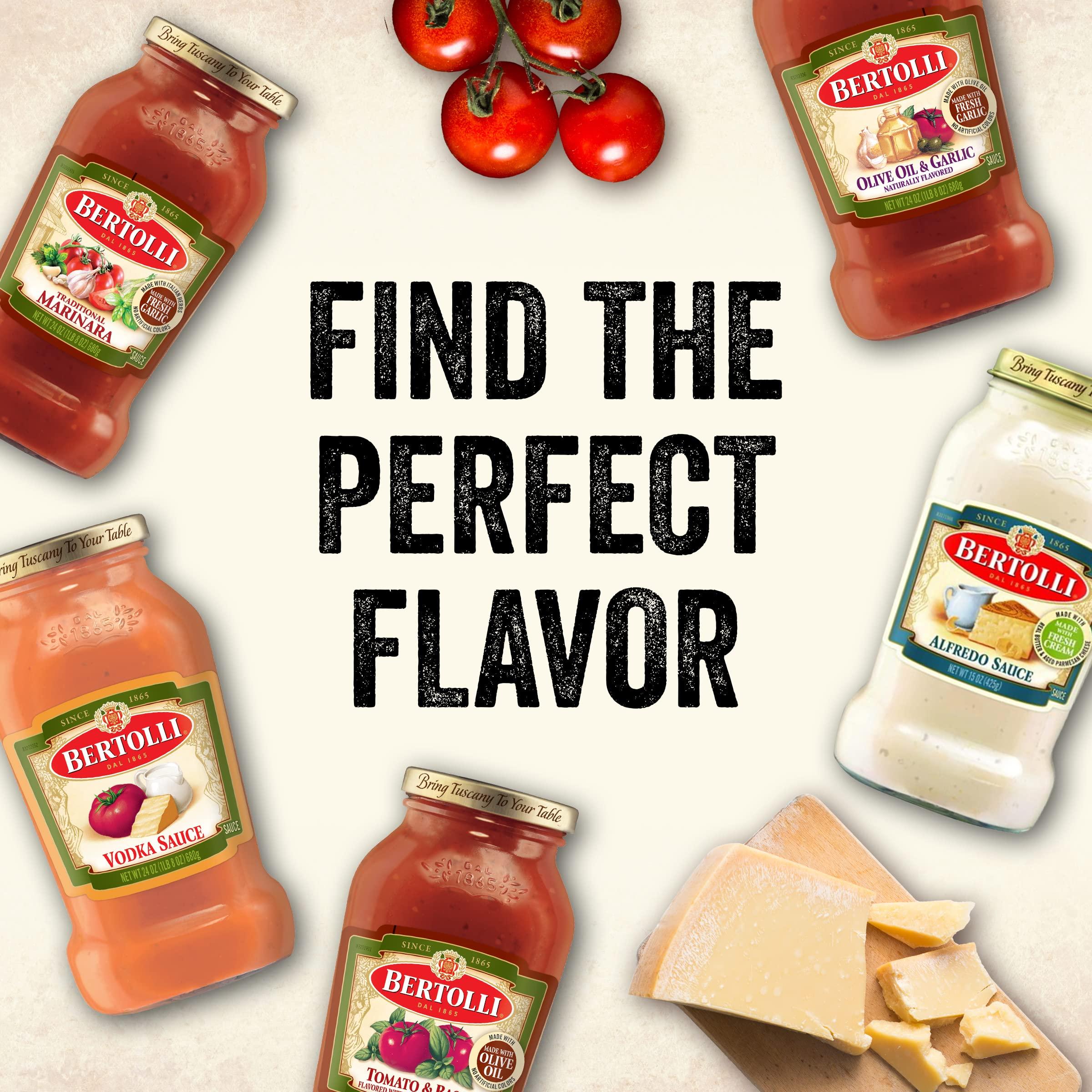Bertolli Bertolli Vineyard Marinara Sauce with Merlot Wine, Authentic Tuscan Style Pasta Sauce Made with Vine-Ripened Tomatoes, Herbs and Spices and Merlot, 24 OZ