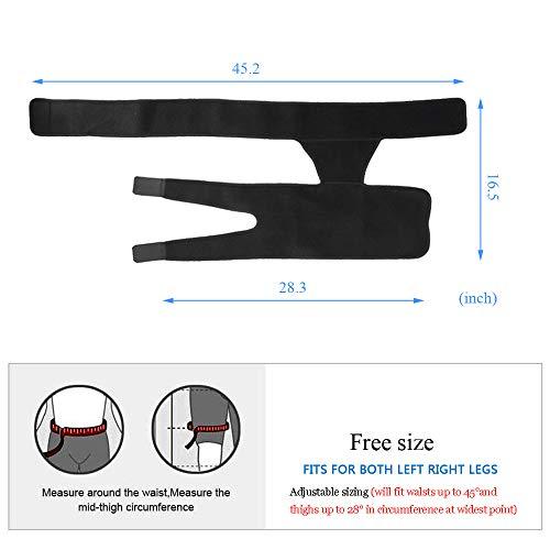 Moteen Groin Support, Hip Brace for Sciatica Pain Relief, Compression Groin Wrap for Thigh Joints Sciatica Pain, Hamstring, Quadriceps, Hip Arthritis, Groin Strap for Pulled Muscles, Hip Sleeve for Men Women