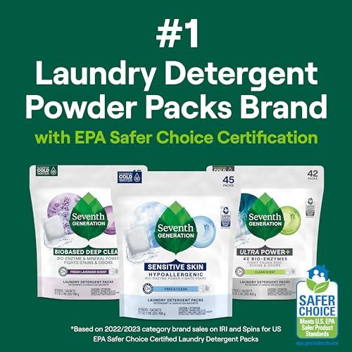 Seventh Generation Seventh Generation Laundry Detergent Packs, Lavender, Biobased Deep Clean, EPA Safer Choice Certified, 64 Count