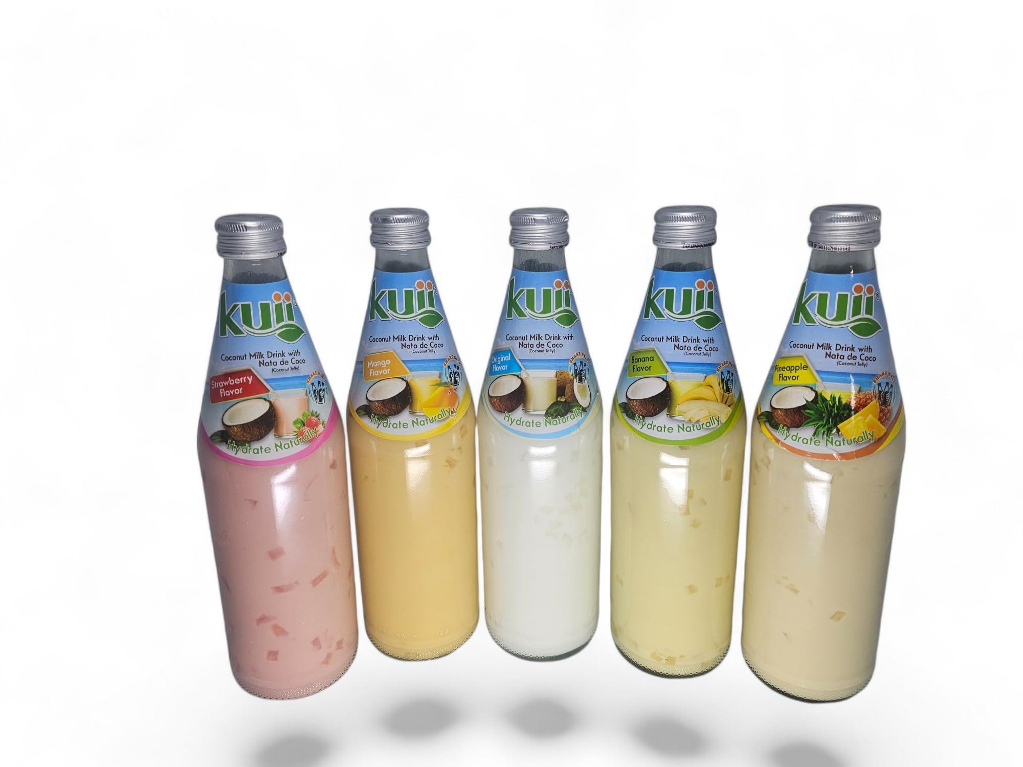 KUII Kuii Premium Coconut Milk Drink With Nata de Coco 12 Case Pack Original Flavor 485 Ml-16.3 Oz