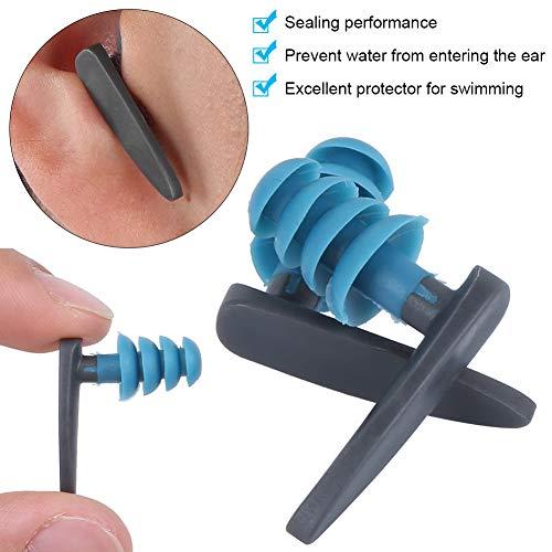 HERCHR HERCHR Swimming Ear Plugs, Waterproof Silicone Swimming Earplugs with Case Package for Swimming Showering Bathing Surfing