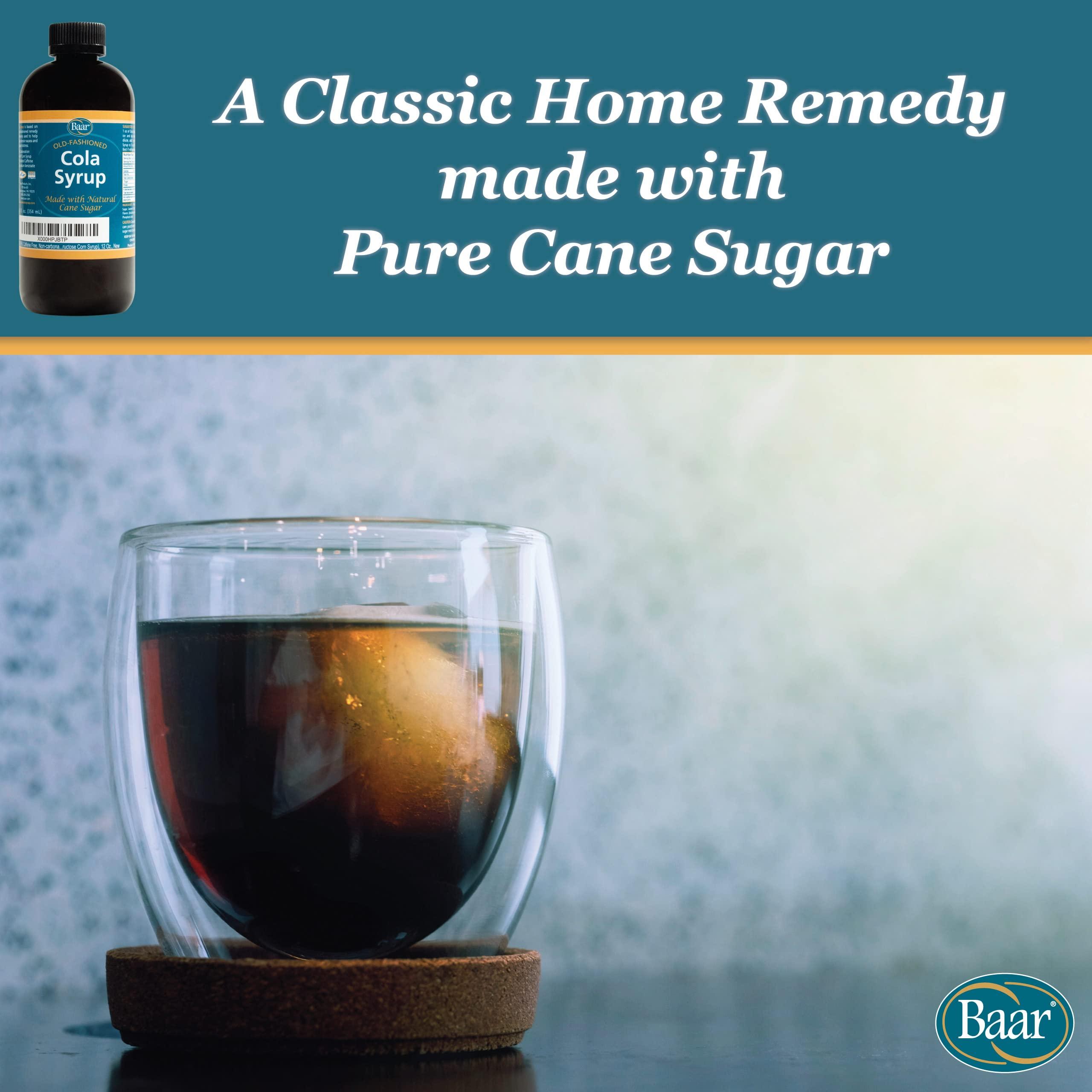 Baar Caffeine Free, Non-carbonated Cola Syrup with Pure Cane Sugar (No High Fructose Corn Syrup), 12 Oz.
