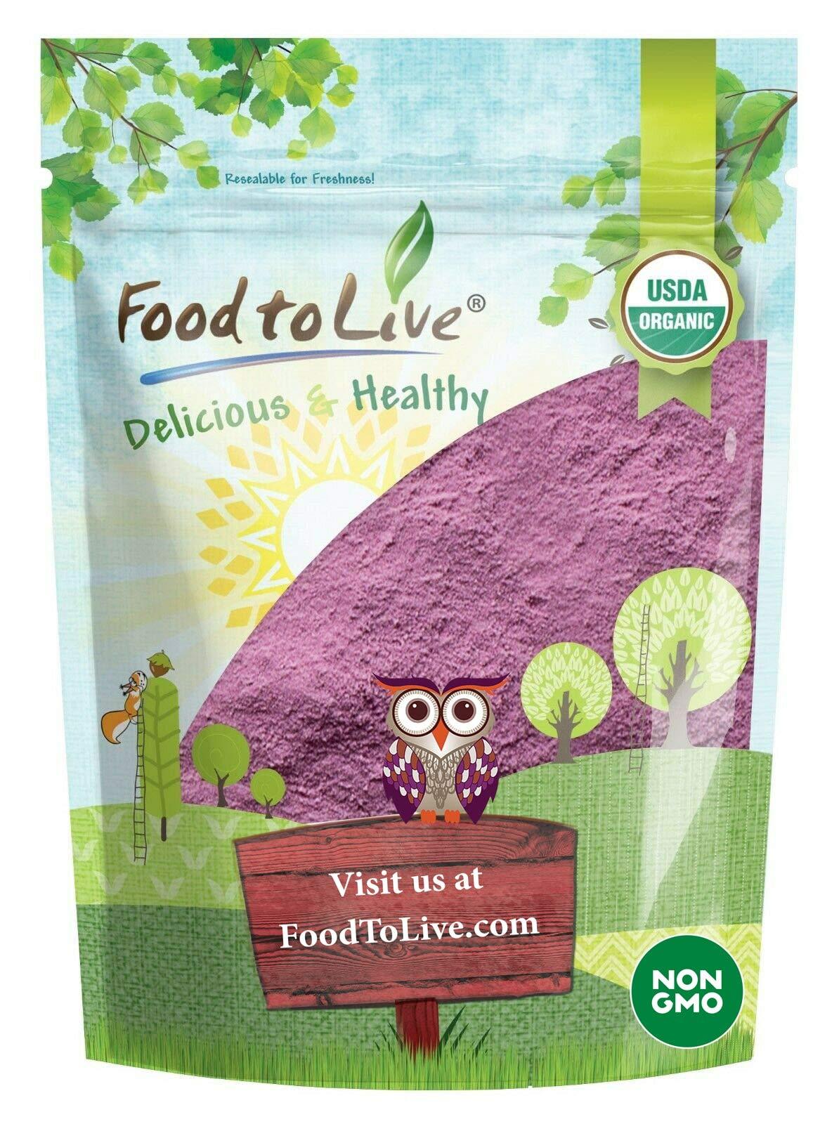Food to Live Food to Live Organic Tart Cherry Powder, 4 Pounds Non-GMO, Raw, Kosher, Vegan Superfood, Bulk, Rich in Antioxidants, Great for Juices, Drinks, and Smoothies, Contains Maltodextrin