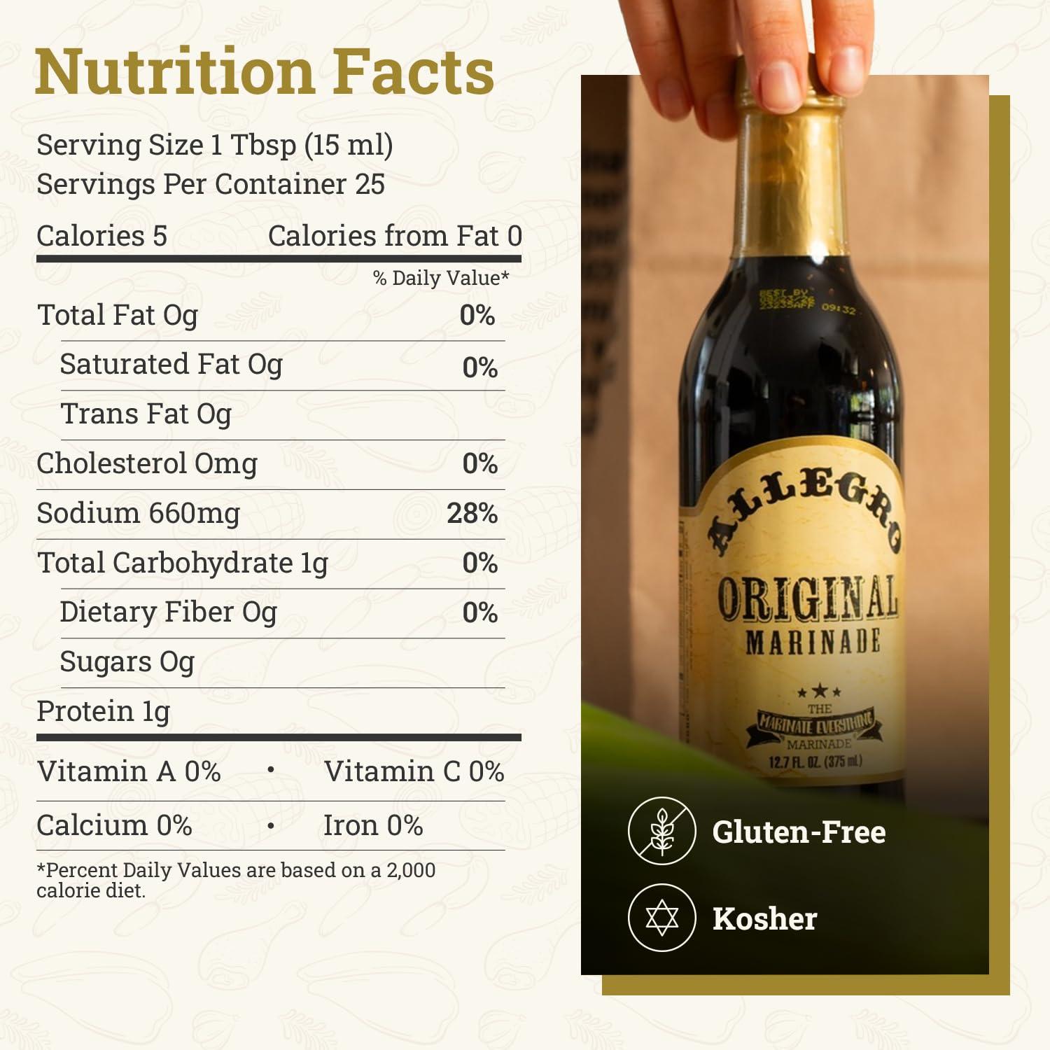 Allegro ALLEGRO - The Marinate Everything Marinades | Perfect Marinades for Meat & Veggies | Marinade for Grilling, Roasting & Cooking | Kosher & Gluten Free | 12.7 Oz (Pack of 1) - Original