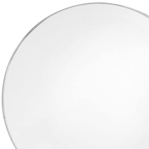 OCCASIONS FINEST PLASTIC TABLEWARE " OCCASIONS " 50 Plates Pack (25 Guests)-Wedding Party Disposable Plastic Plate Set -25 x 10.25'' Dinner + 25 x 7.5'' Salad & Dessert plates (Bali in White & Silver)