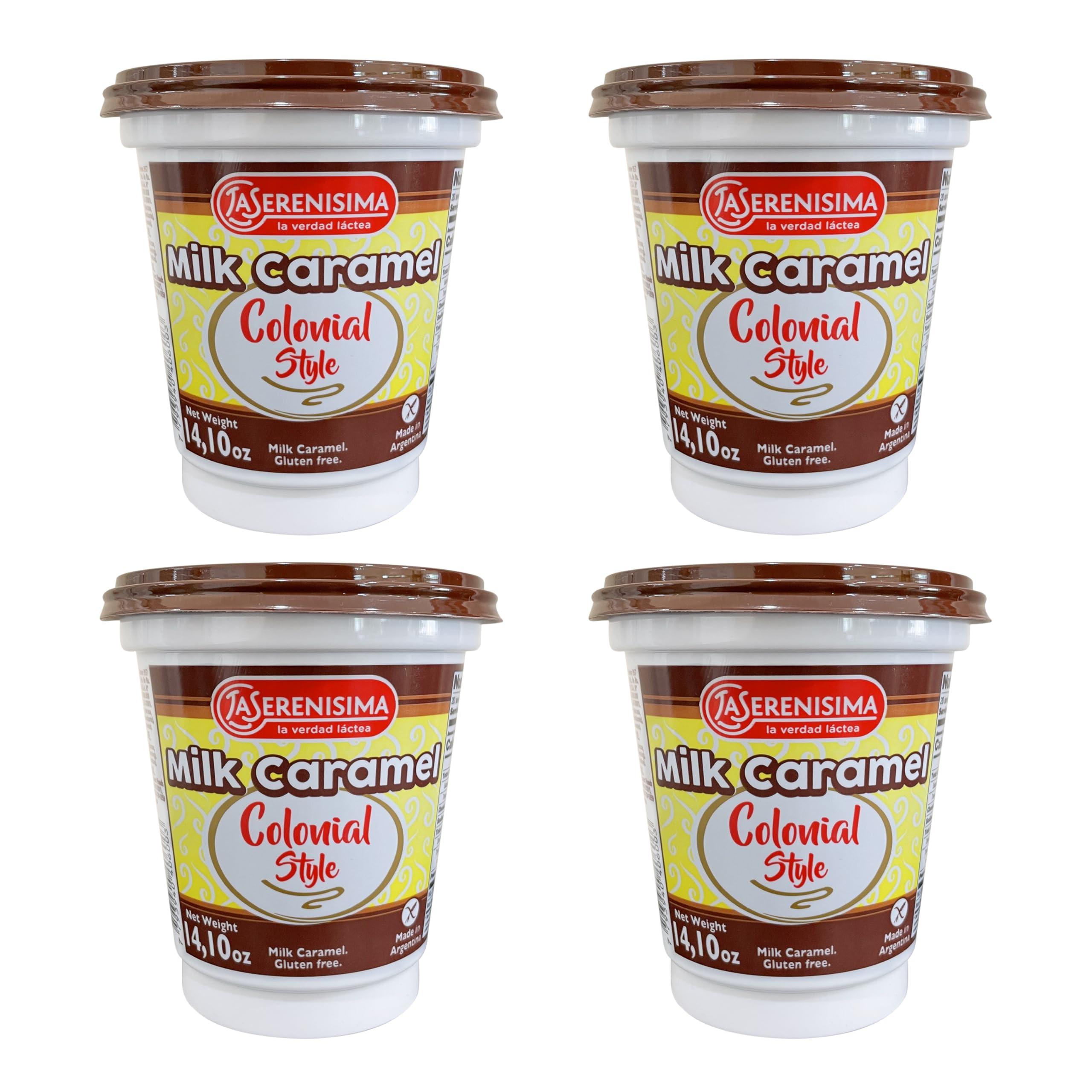 La Serenisima "4" La Serenisima "Dulce De Leche ," Milk Caramel", 400 G-14.10 Oz From Argentima