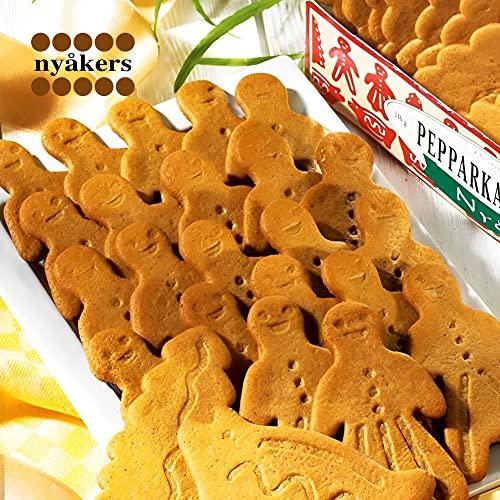 Goodscious Nyakers Pepparkakor Swedish Ginger Snaps Cookies, Vegan Cookies, Dairy-Free Snacks, Gourmet Christmas Cookies, Food Gift for Holidays - Christmas Gifts - Holiday Shapes - 13oz