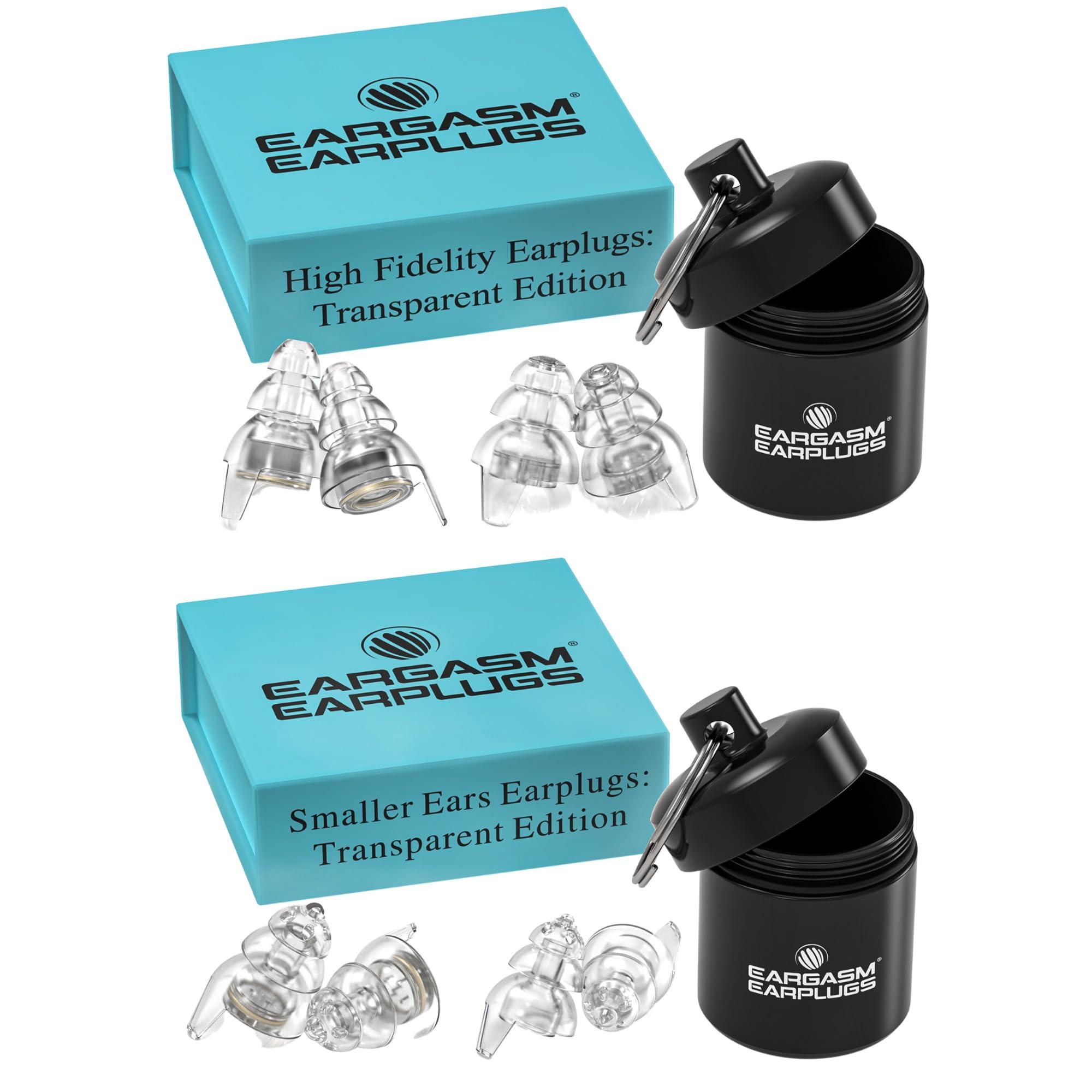 Eargasm Eargasm High Fidelity & Smaller Ears Transparent Edition: Earplugs for Concerts, Musicians, Noise Sensitivity and More