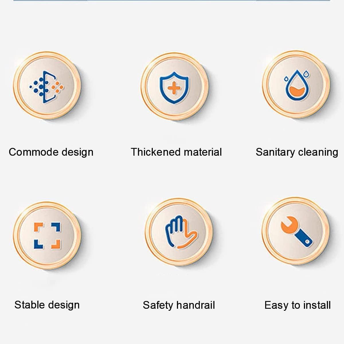 JITEM JITEM Bathroom Portable Bedside Commode Chair for Toilet Height Adjustable Adult Potty Chair Anti Slip and Anti Rollover Shower Stool for Home & Bedroom Use Home Use