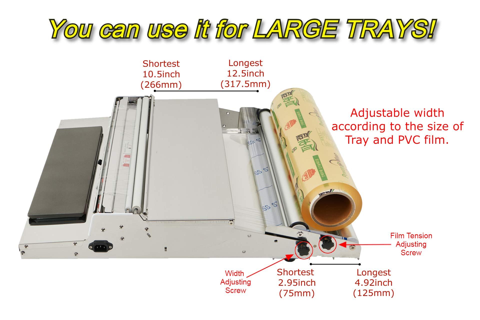 VisionTechShop VisionTechShop VTH-500, 20 Inch / 500 mm Hand Wrapping Machine Film Wrapper for Food Packaging, Large Tray, MADE IN KOREA