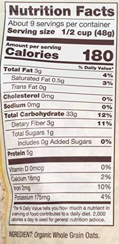 Bob's Red Mill Bob's Red Mill Organic Oats Rolled Regular, 16 Ounce