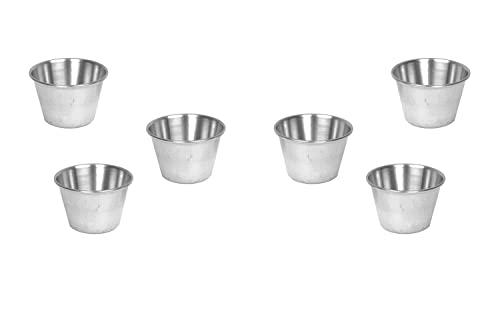 GIFTS PLAZA Sauce Cup, Stainless Steel (6 DOZEN, 2-1/2 oz)