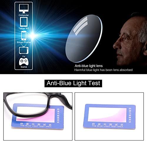 Vepiant Vepiant Nearsighted Distance Glasses For Men and Women Retro Myopia Glasses TR90 Lightweight Shortsighted Eyeglasses Black Full Frame Eyewear Blue Light Filter Spectacles THESE ARE NOT READING GLASSES