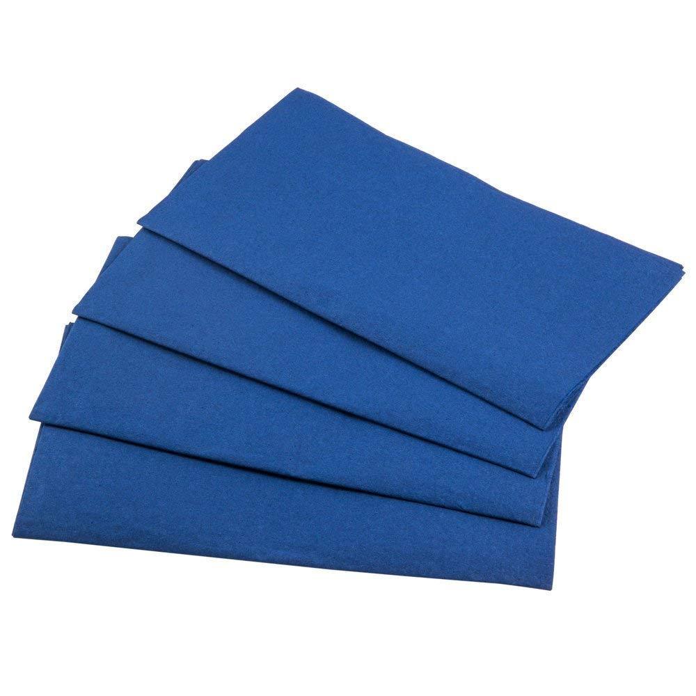Rajan Linen Cotton Napkins - Cloth Dinner Table Napkins - Machine Washable and Home Use 100% Cotton Fabric - Pack of 100 (12 x 12 inch), Medium Blue