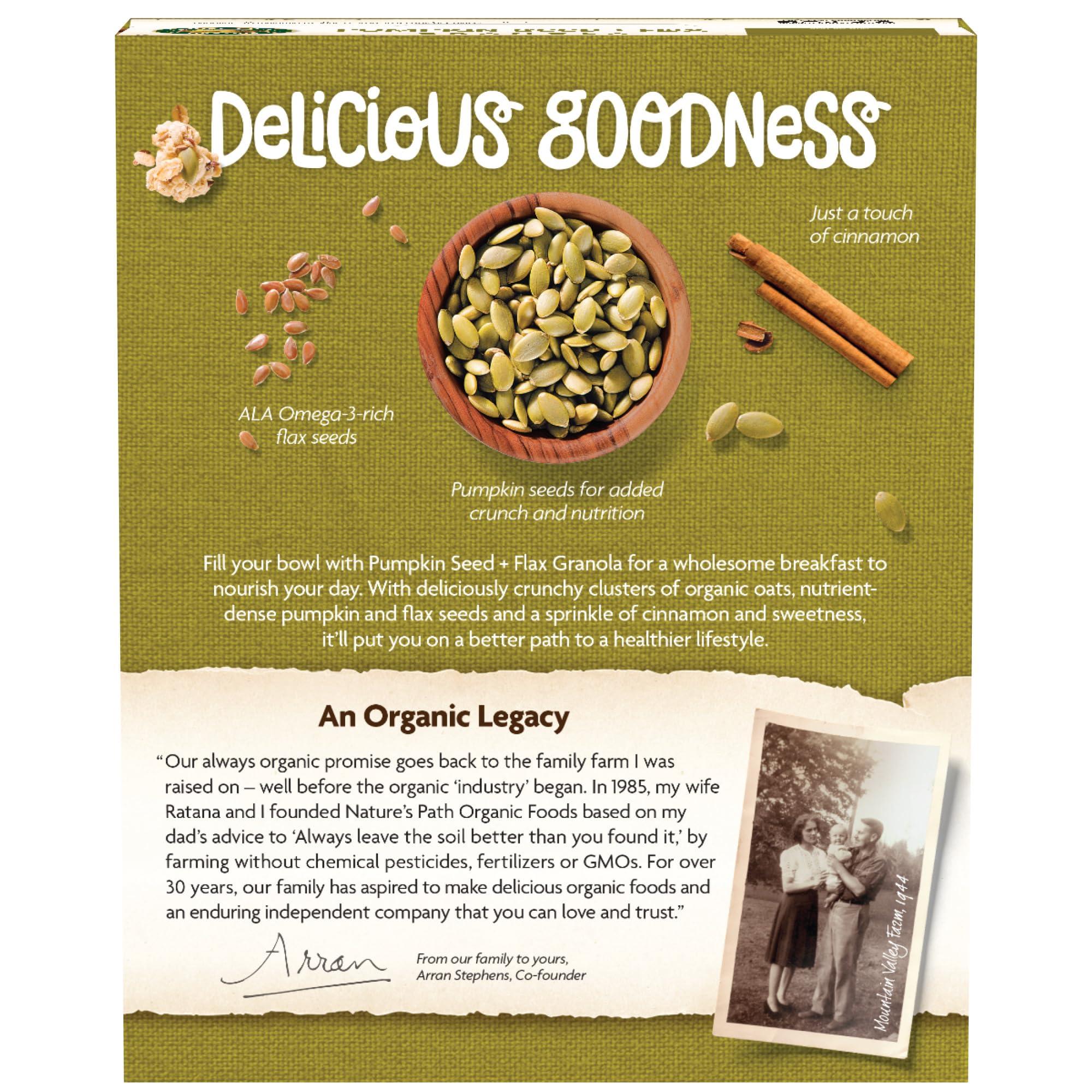 Nature's Path Nature\'s Path Organic Pumpkin Seed + Flax Granola, 11.5 oz (Pack of 1), Non-GMO