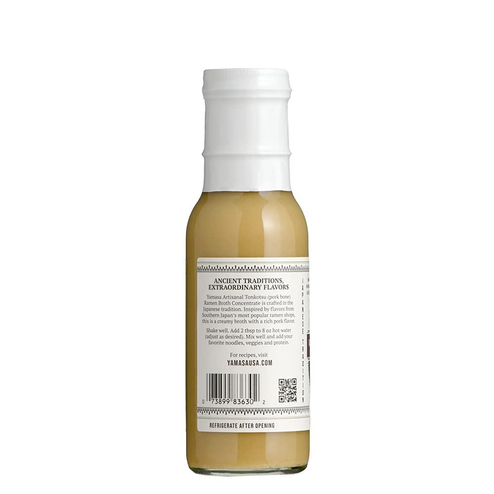 Yamasa Yamasa, Artisanal Tonkotsu Ramen Broth Concentrate, Serves 8 Bowls, No MSG Added, Japanese Tradition, 8oz