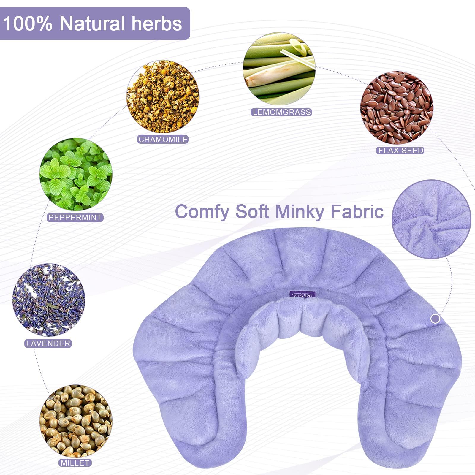 REVIX REVIX Microwave Heating Pad for Neck Shoulders and Microwave Heating Pad for Knee, Weighted Microwavable Heated Neck Wrap Warmer, Microwavable Heated Knee Wrap for Tennis Elbow Treatment