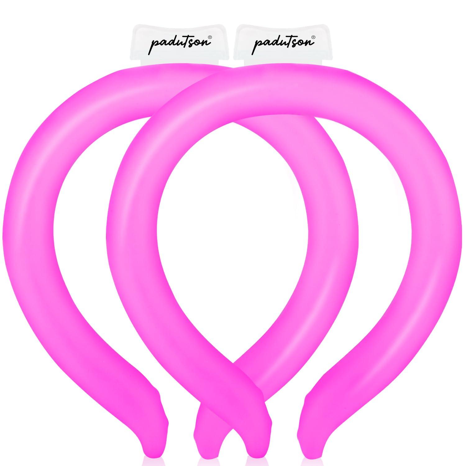 Padutson 2PCS Neck Cooling Tube, Reusable Ice Neck Cool Ring Wearable Body Cooling Products for Indoor Outdoor, Neck Coolers for Hot Weather