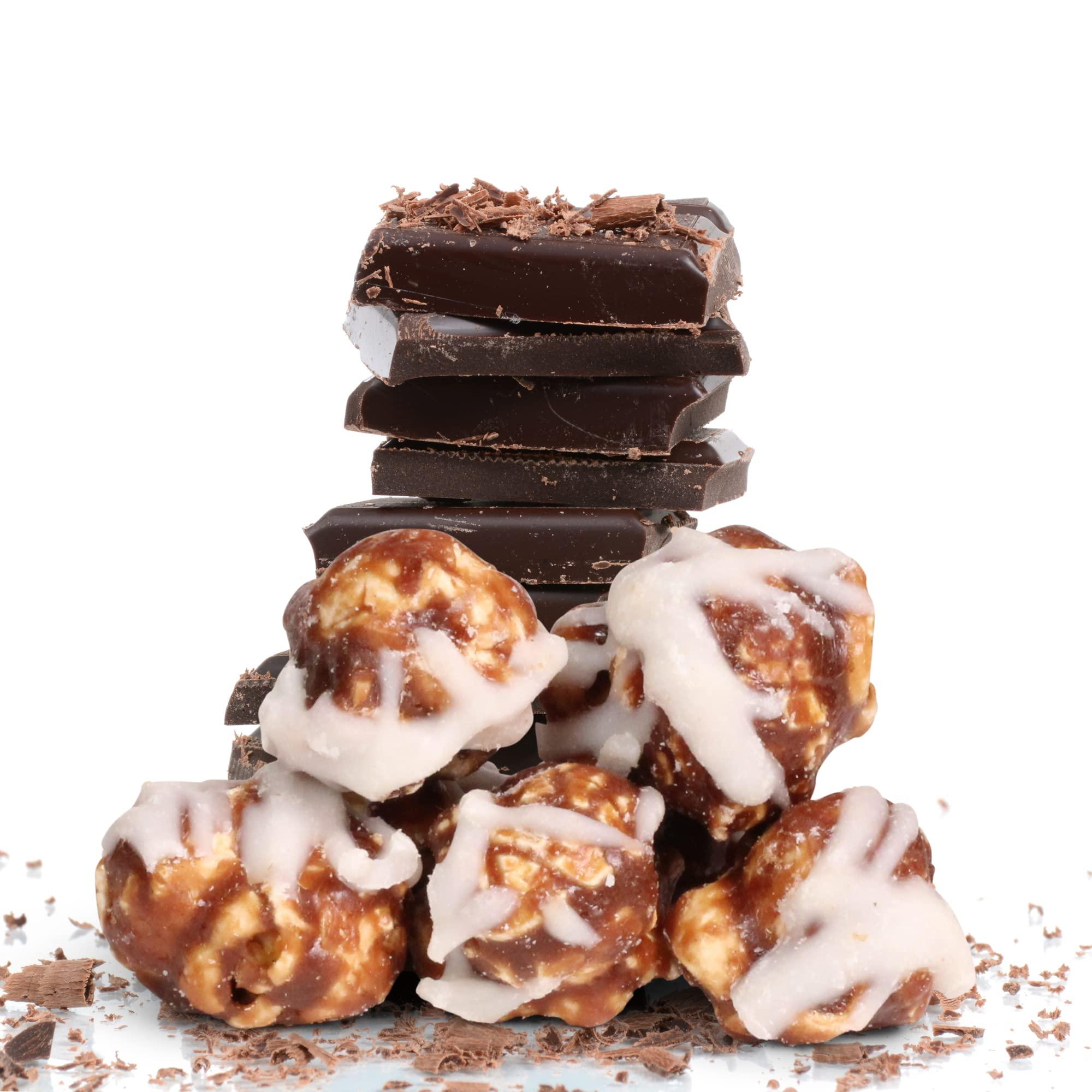It's Delish Chocolate Swirl Popcorn by Its Delish, 8 Oz Bulk Bag, Festive Chocolate Air Popped Sweet Crunchy Popcorn with Chocolate Corn Snack, Parties – Gluten Free, Vegan, Kosher