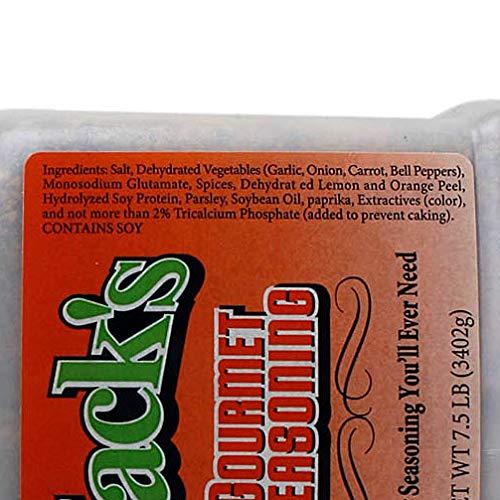 Jack\'s Gourmet Seasoning Jack\'s Seasoning 7.5lb Gourmet Special Blend Spices BBQ Rub Large Container