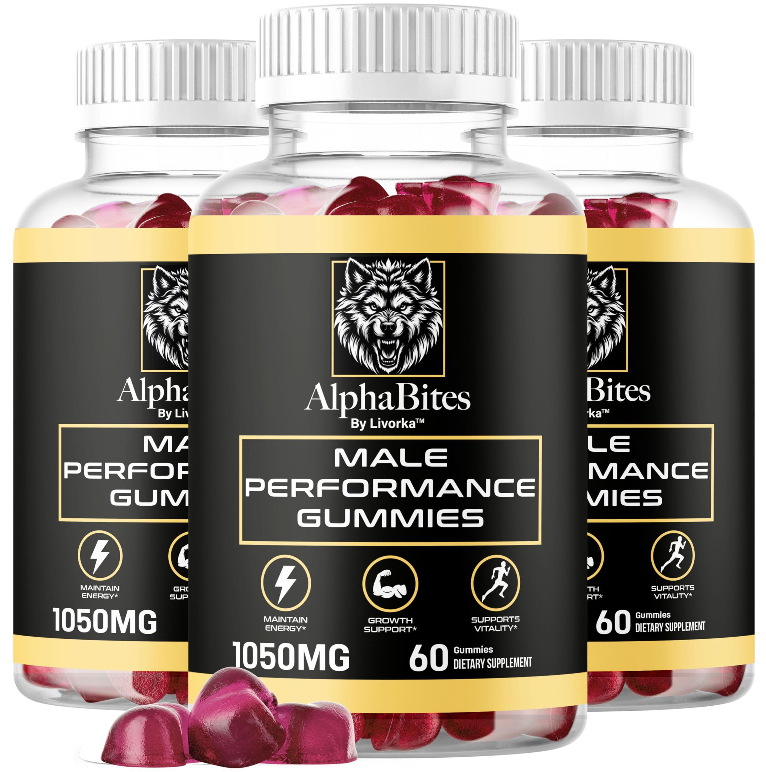 LIVORKA (3 Pack) Alpha Bites - Alpha Bites Gummies, Alpha Bites for Men, AlphaBites, AlphaBites Gummies, Alpha Bites Gummies for Men, AlphaBites for Men Gummy, AlphaBites Reviews, 180 Gummies for 3 Months