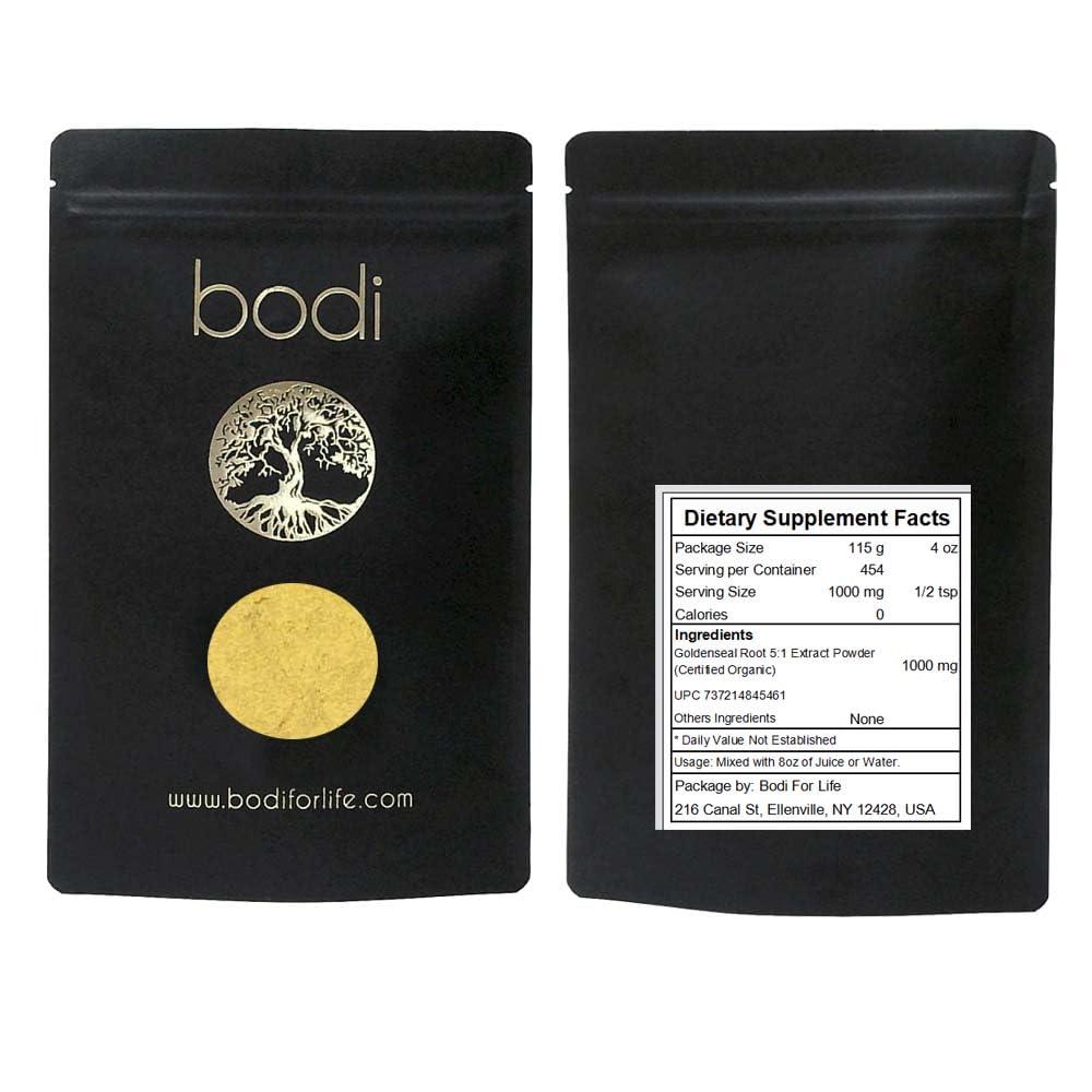 bodi bodi : Goldenseal Root 5:1 Extract Powder | 3oz to 5lb | 100% Pure Natural Hand Crafted (4 Oz)