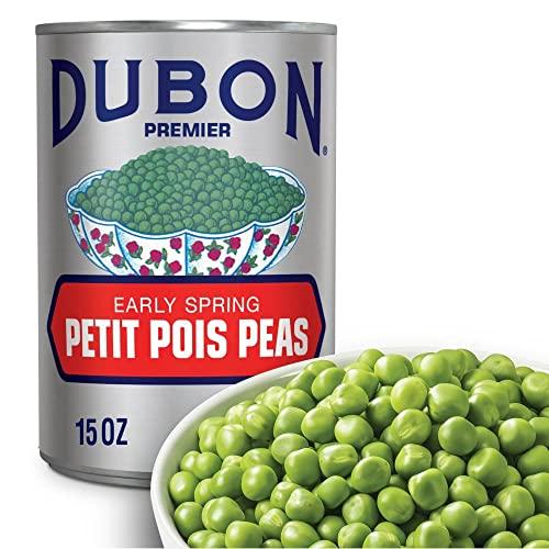 Bush\'s Best BUSH\'S BEST 15 oz Canned Dubon Petit Pois Green Peas, Source of Plant Based Protein and Fiber, Vegetarian, Low Fat & Gluten Free, (Pack of 12)