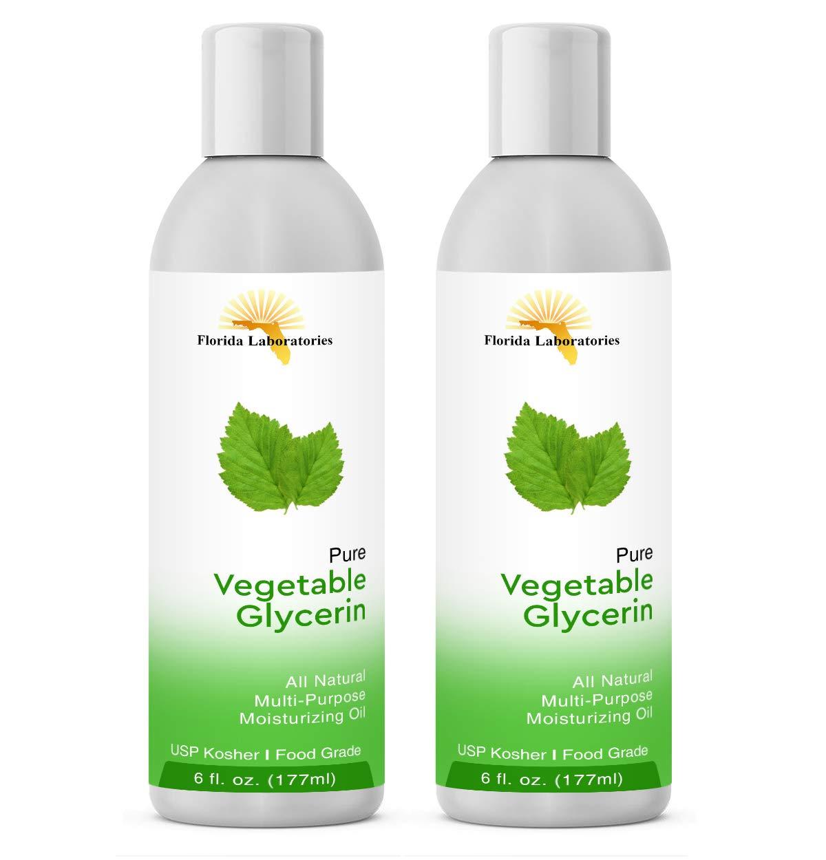 Florida Laboratories, Inc. 12 oz of Vegetable Glycerine USP VG Kosher VG 99.9% Pure Food Grade - Natural