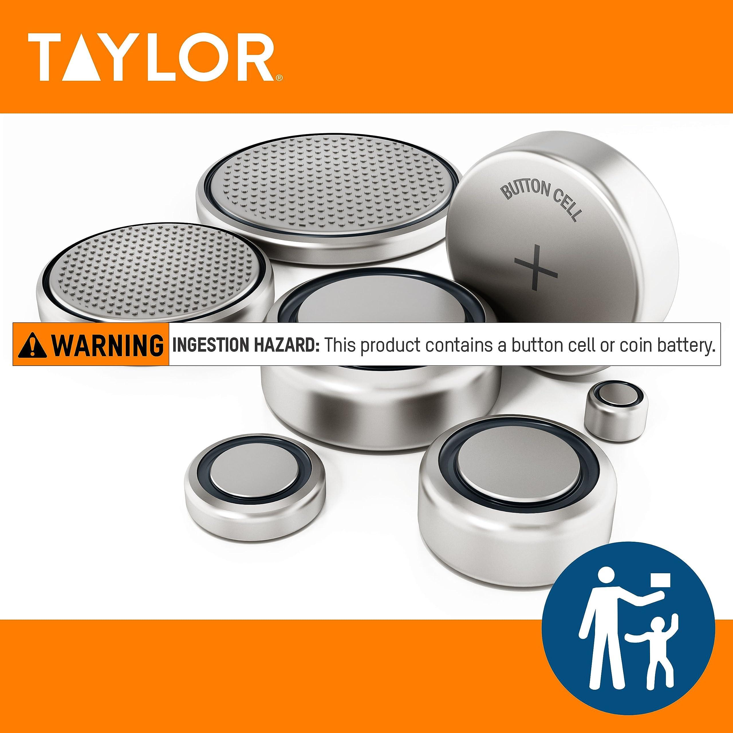 Taylor Taylor Digital Scales for Body Weight, High 400 LB Capacity, Brushed Stainless Steel Thin Glass Platform, Unique Blue LCD, Durable Platform, 11.8 x 11.8 Inches, Stainless Steel