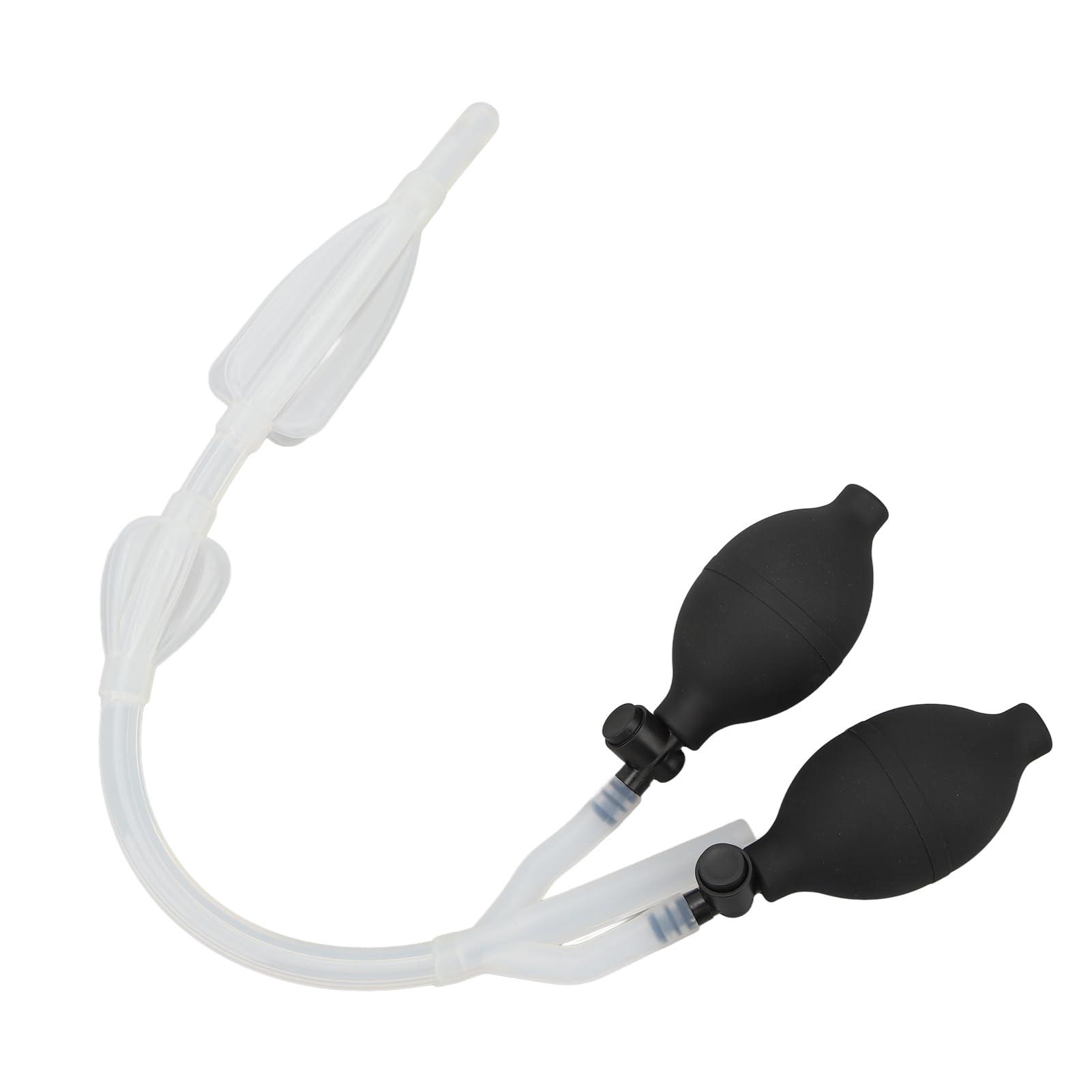 Jauarta Jauarta Silicone Enema Douche Bulb Dual Side Openings Elastic Inflatable Double Bulb Flushing System for Health Care