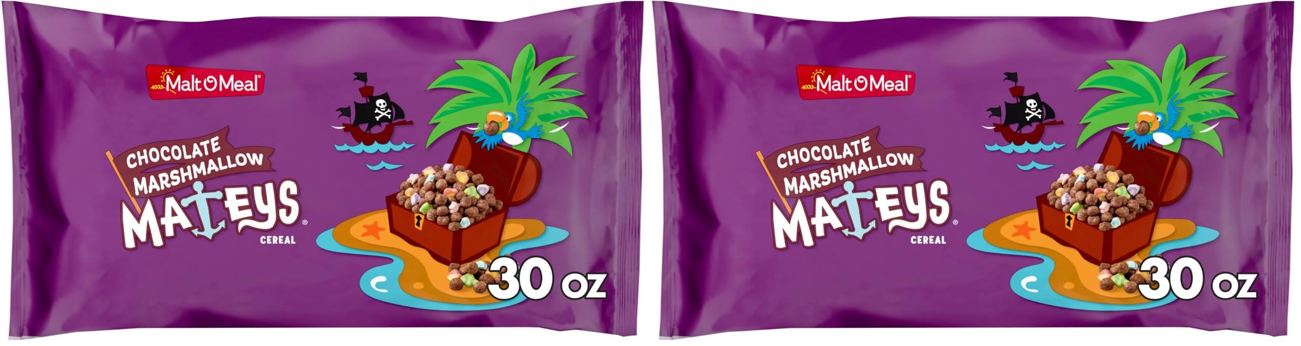 Malt-O-Meal Malt-O-Meal Chocolate Marshmallow Mateys Breakfast Cereal, 30 OZ Bag (Pack of 2)