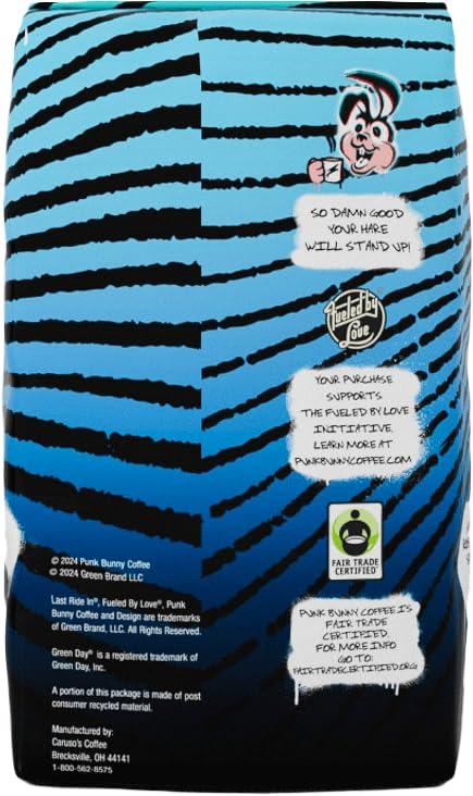 Punk Bunny Coffee Punk Bunny Coffee Dark Medium Roast, Organic Ground Coffee, Last Ride In, 12 oz