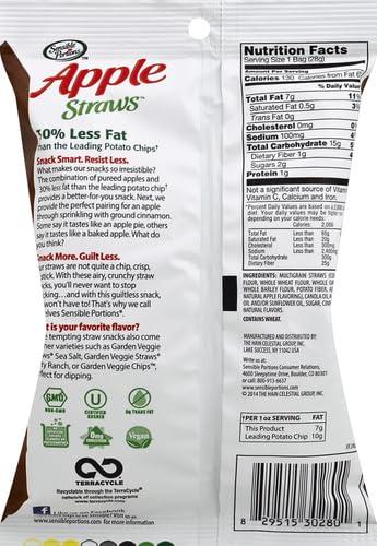Sensible Portions Sensible Portions Apple Straws, 1 Ounce (Pack of 24)