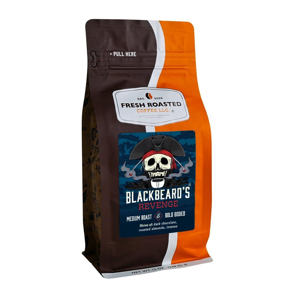 Fresh Roasted Coffee Fresh Roasted Coffee, Blackbeard's Revenge, 12 oz, Medium Roast, Kosher, Ground