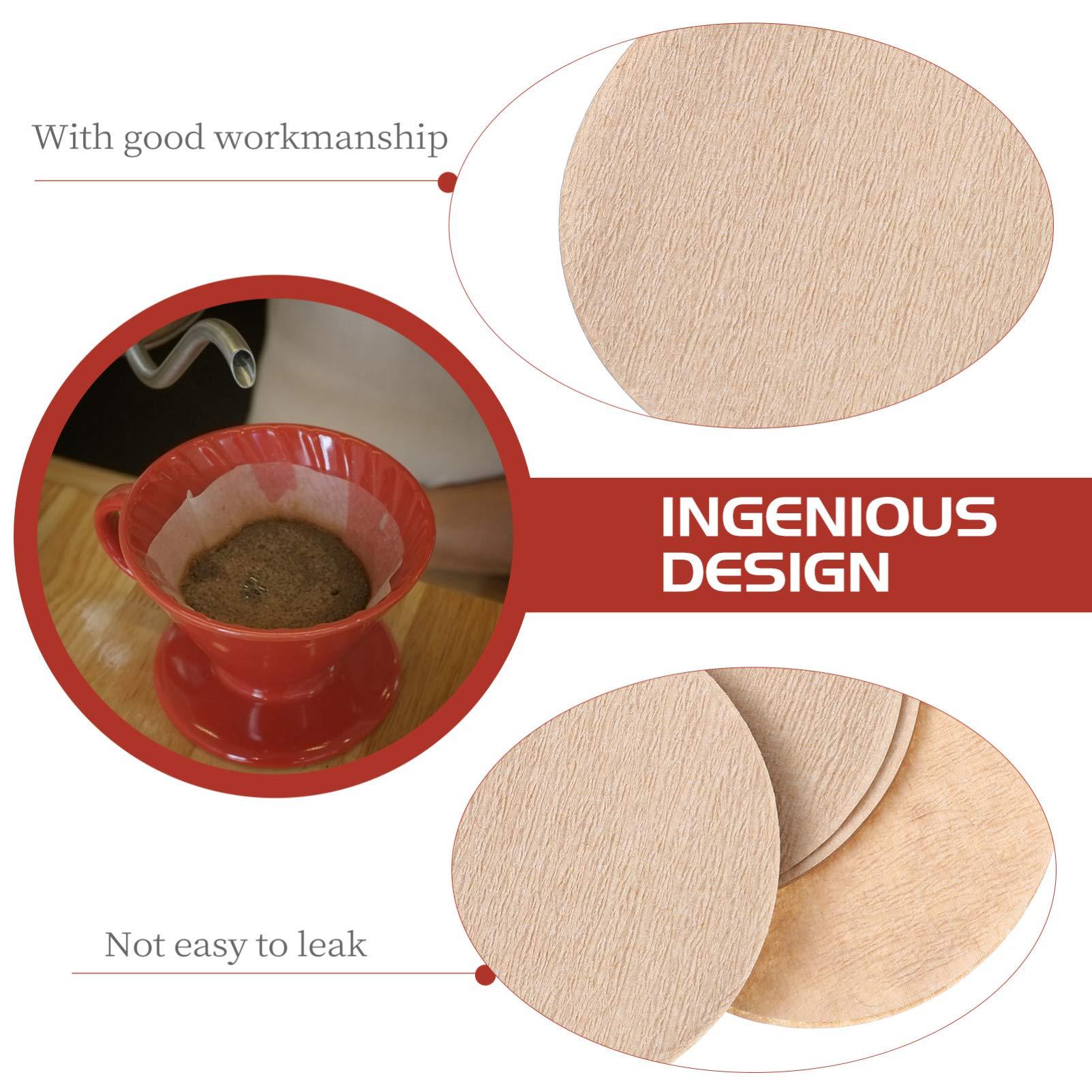 Baluue Baluue 300pcs Filter Paper Cone Coffee Filters Round Coffee Filters Coffee Maker Filters Coffee Paper Filters Espresso Paper Filter Paper Coffee Filters Conical Ice Drip Pot